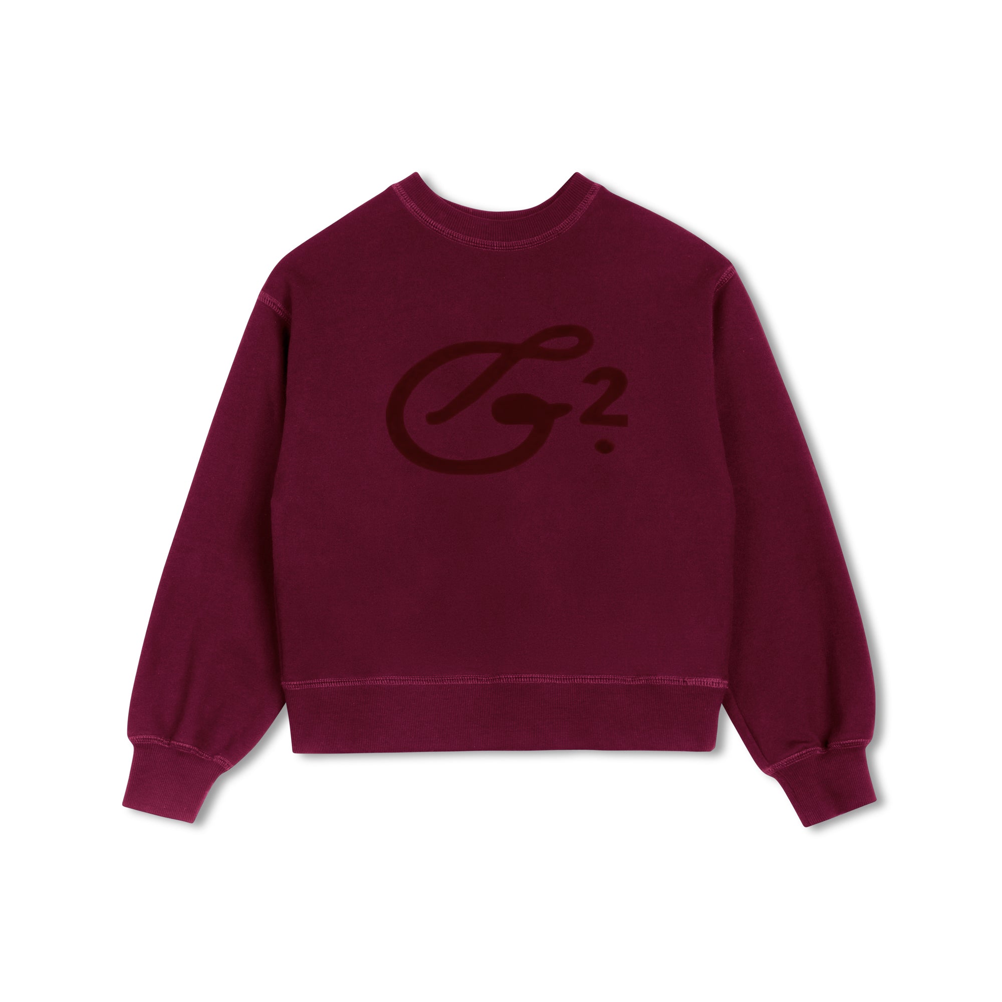 Unisex Large Logo Maroon Sweatshirt