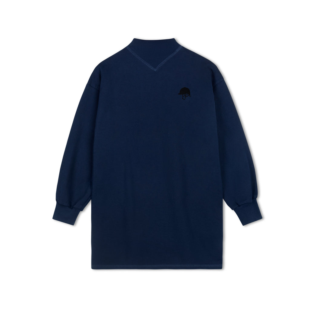 Girls Navy French Terry One Piece