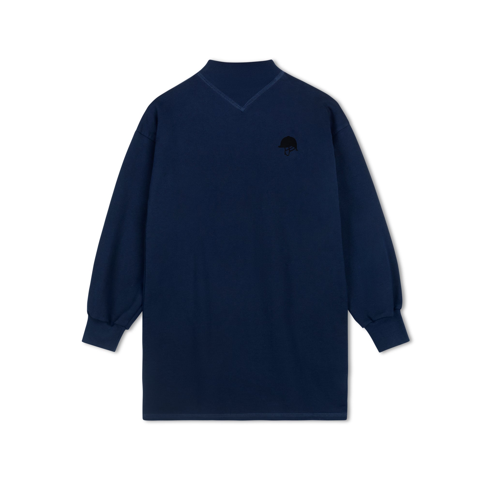 Girls Navy French Terry One Piece