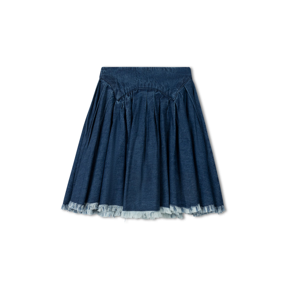 Denim Skirt RUNS VERY BIG. TAKE 1 SIZE DOWN