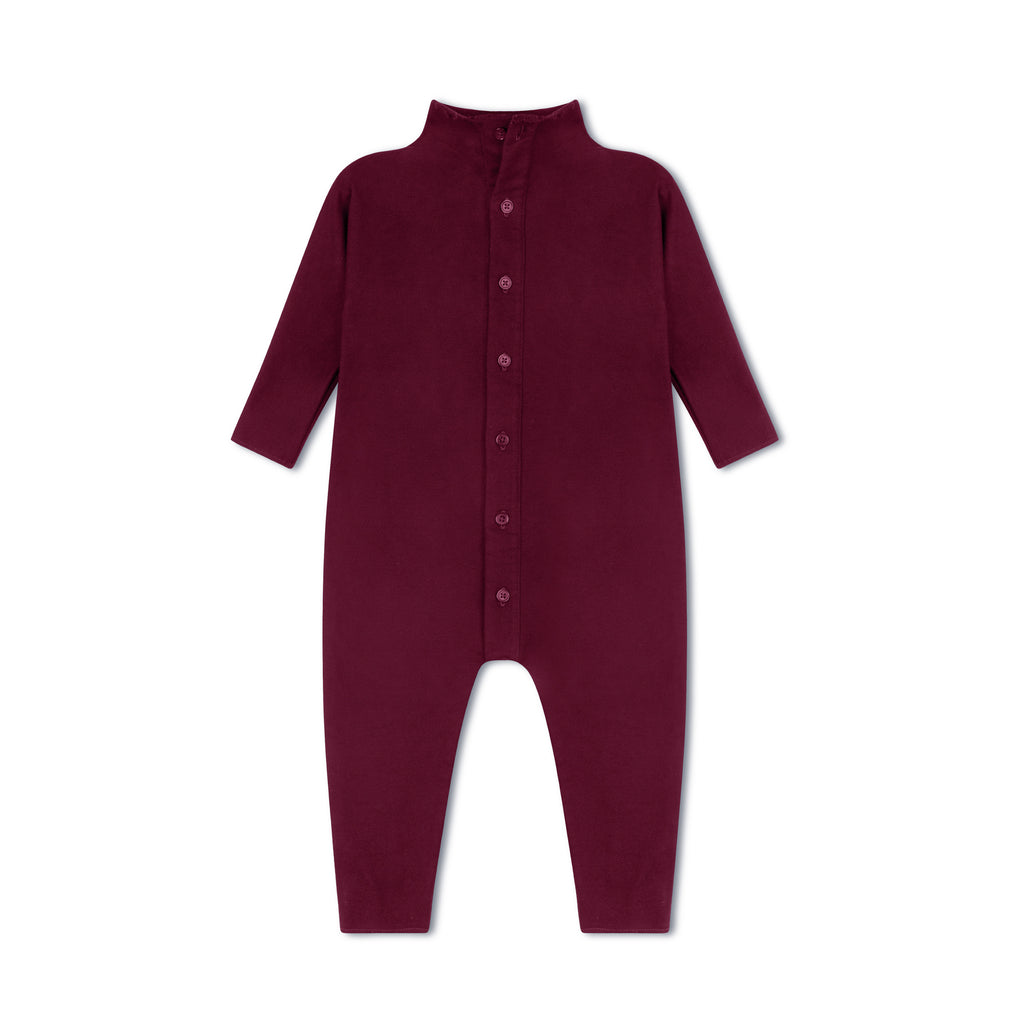 Unisex Drapey Romper Maroon