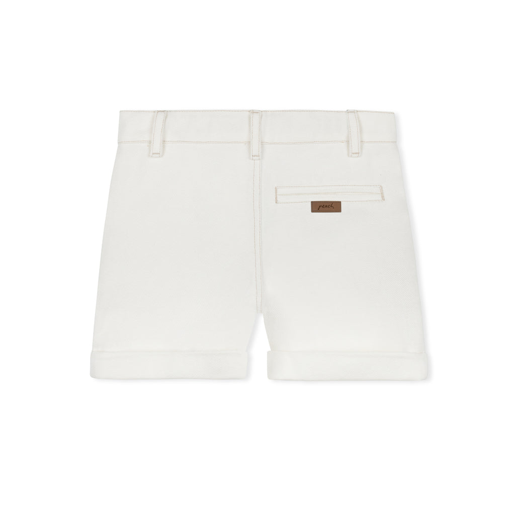 White denim shorts