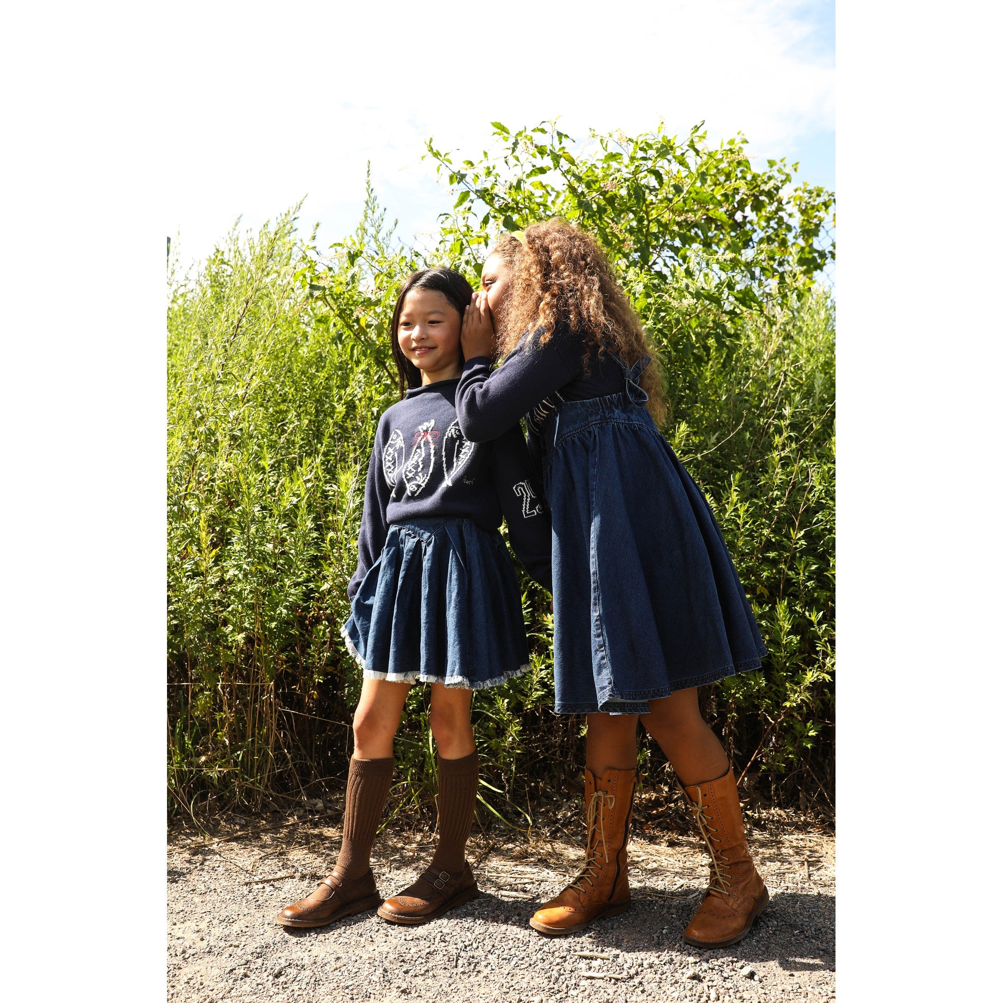 Denim Skirt RUNS VERY BIG. TAKE 1 SIZE DOWN