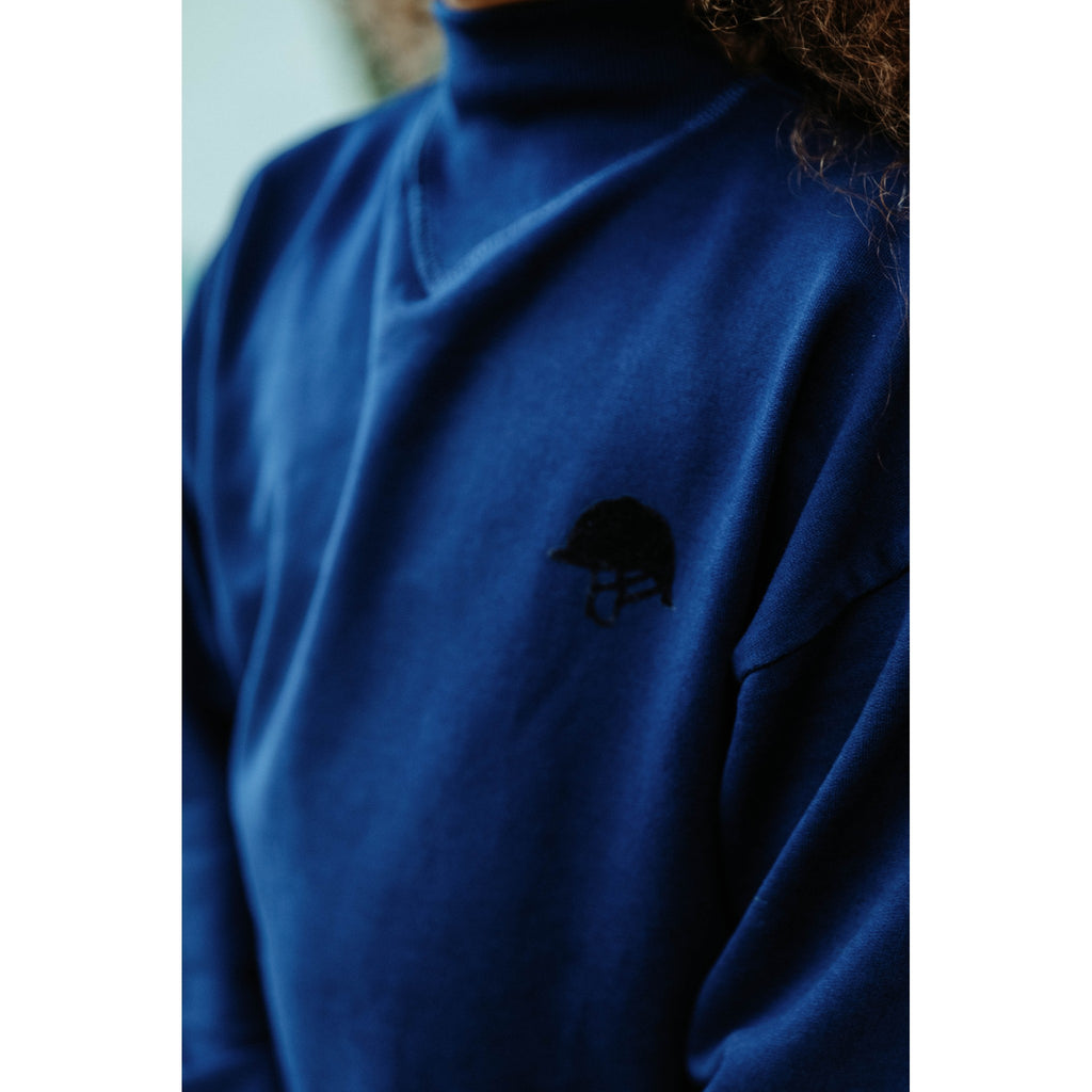 Girls Navy French Terry One Piece