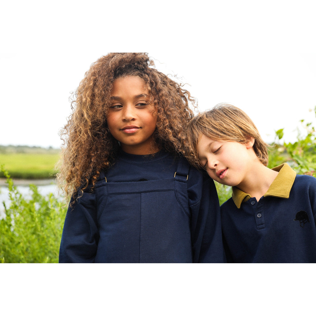 Girls Navy French Terry Jumper
